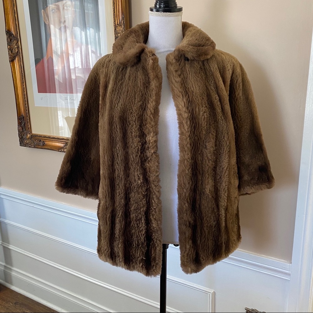 Vintage 60s Faux Fur Coat